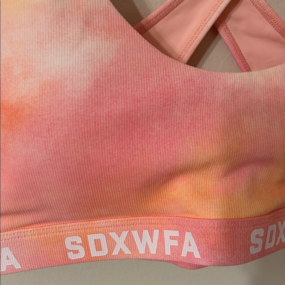 Whitefox x Sarah’s Day Kelly Sports Bra Pink Sunset - Picture 2 of 7